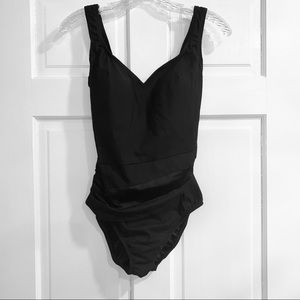 Vintage Black One Piece Swimsuit